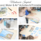 3 Montessori-Inspired Land, Water and Air Activities with free printables