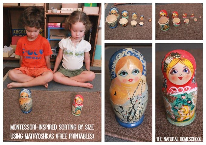 Montessori-Inspired "Sorting by Size with Matryoshkas" (Free Printables)