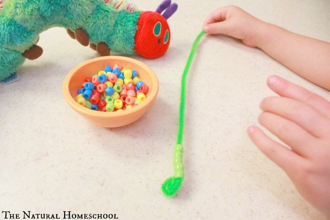 The Very Hungry Caterpillar: Easy Fine Motor Skills Bead Craft