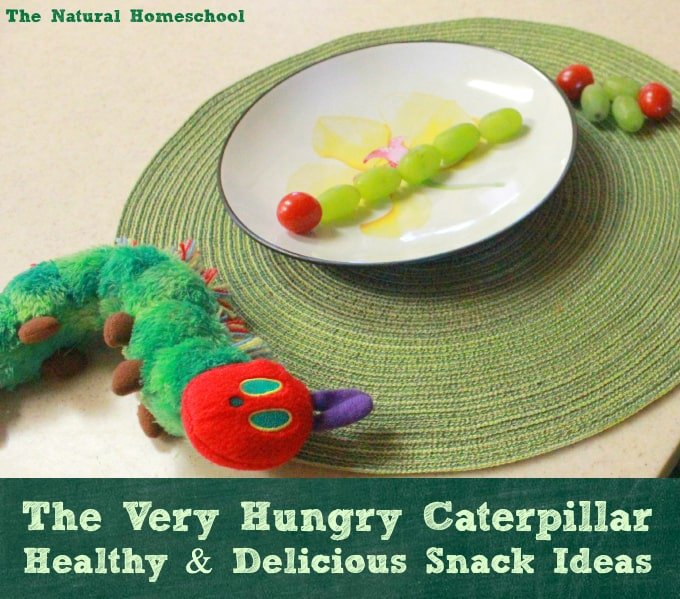 This snack is one that your kids can put together on their own. It is based on the wonderful children's picture book The Very Hungry Caterpillar by Eric Carle.