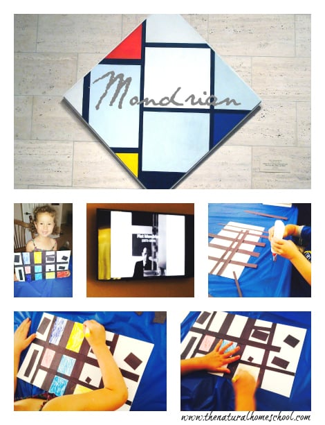 Come look at these Picasso, Kandinsky, Mondrian Art lesson for preschoolers!