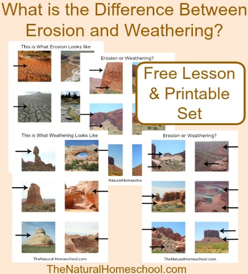 What is the Difference between Weathering and Erosion? {Free Printables}