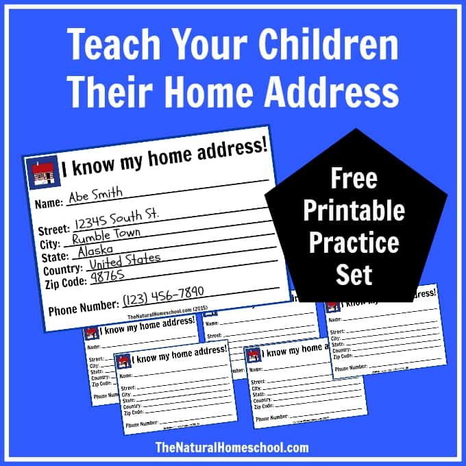 My Home Address Lesson {Free Printable Cards}