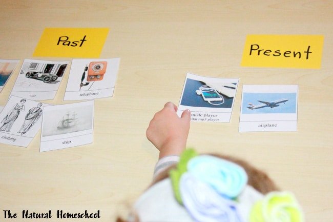 History about Past and Present the Montessori Way {Free Printables}