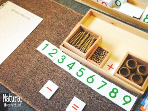Simply take a look at our other subtraction lessons and then take a look at more free printable Montessori Math worksheets for subtraction here!