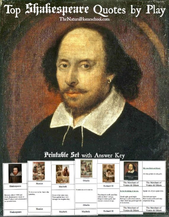 Top Shakespeare Quotes by Play {Printables} - The Natural Homeschool