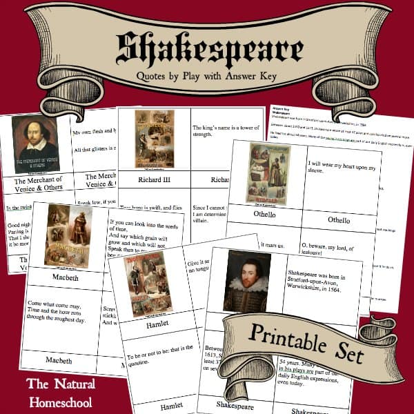Top Shakespeare Quotes by Play {Printables}