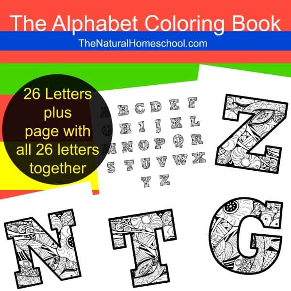 Kids' Alphabet Coloring Pages {Printable}