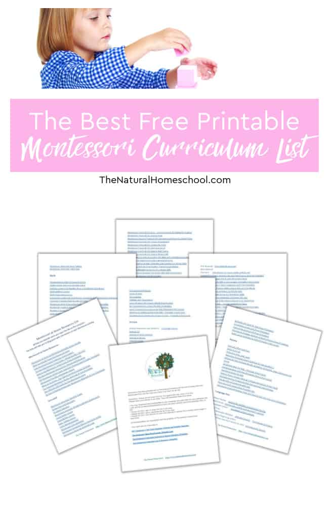 Here's a free Montessori curriculum list of the top 10 Montessori works that are perfect to introduce and work through for ages 3-6.
