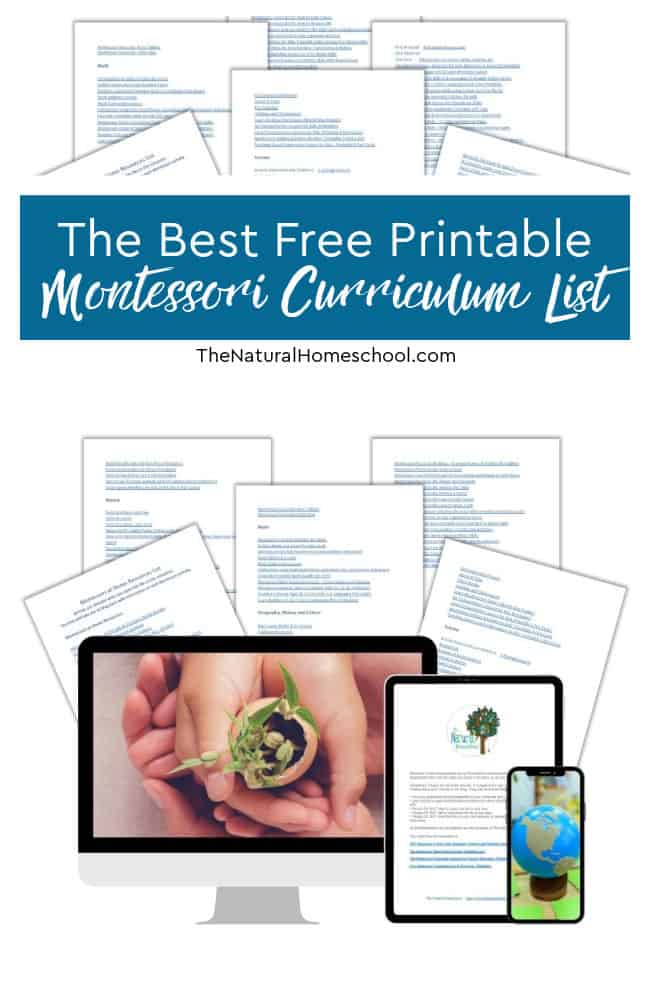 Here's a free Montessori curriculum list of the top 10 Montessori works that are perfect to introduce and work through for ages 3-6.