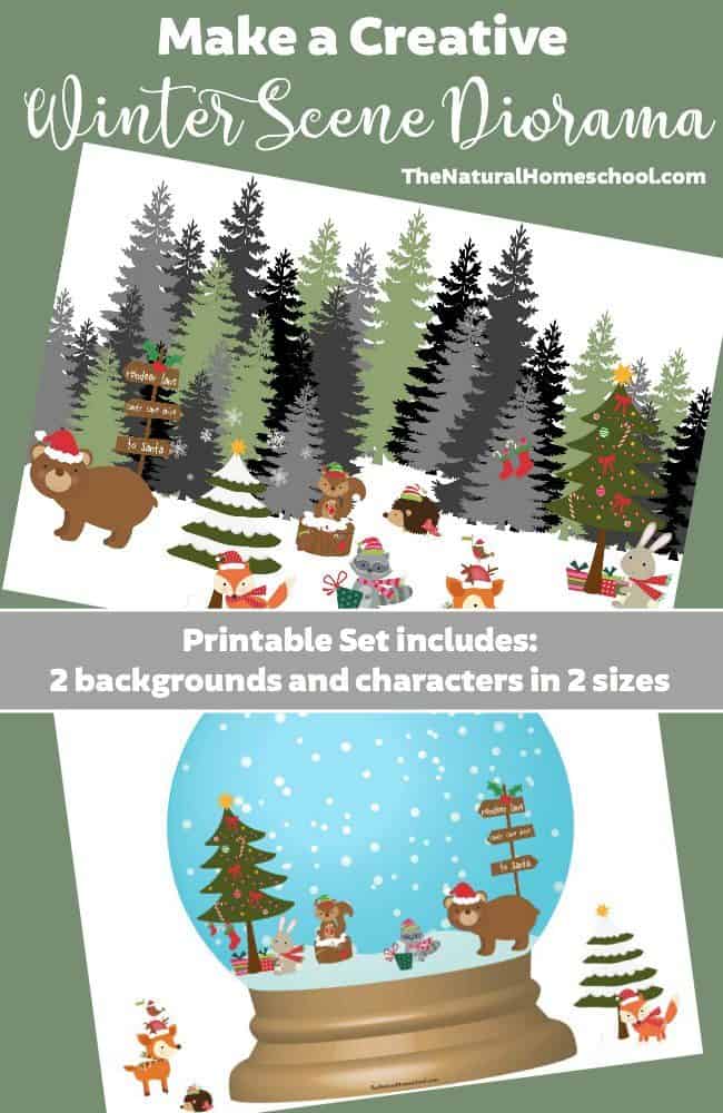 We are going to make a creative Winter scene diorama and we'll show you how to. It is so fun and easy to make a Winter diorama.