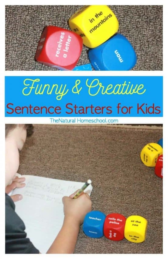 funny creative writing sentence starters