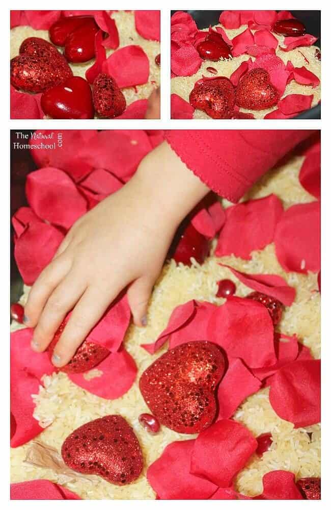 In this post, we will share some heart activities for kids that we love, especially, this lovely sensory bin that is perfect for Valentine's Day or for anytime.