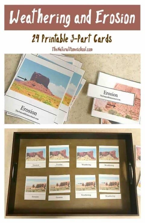 Weathering and Erosion Printables (24 3-Part Cards) - The Natural ...