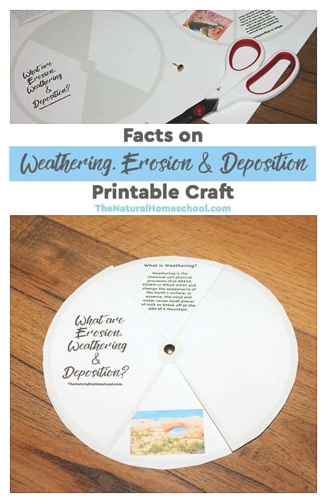 In this post, we will be making a Facts on Weathering, Erosion & Deposition Printable Craft to review all three words so kids can remember them easily.