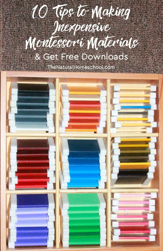 Take a look at 10 Tips to Making Inexpensive Montessori Materials that can also save money. At the end, you can get some Montessori Materials free downloads for you to get started.