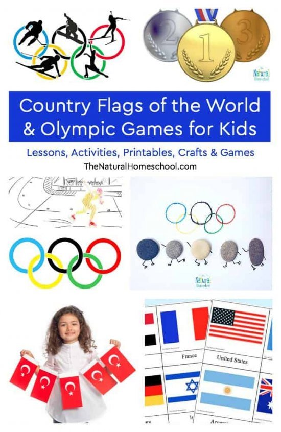 Country Flags of the World &amp; Olympic Games for Kids - The Natural Homeschool