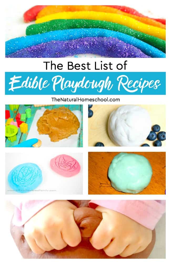In this post, we'll expound on our fun ideas from our edible slime, playdough, sand and paint recipes to bring you the best list of edible playdough recipes!