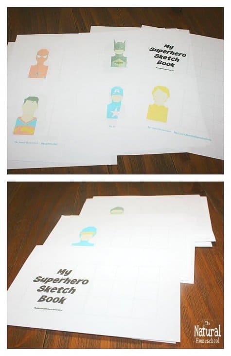 Printable Superhero Books ~ Sketch Book Edition - The Natural Homeschool