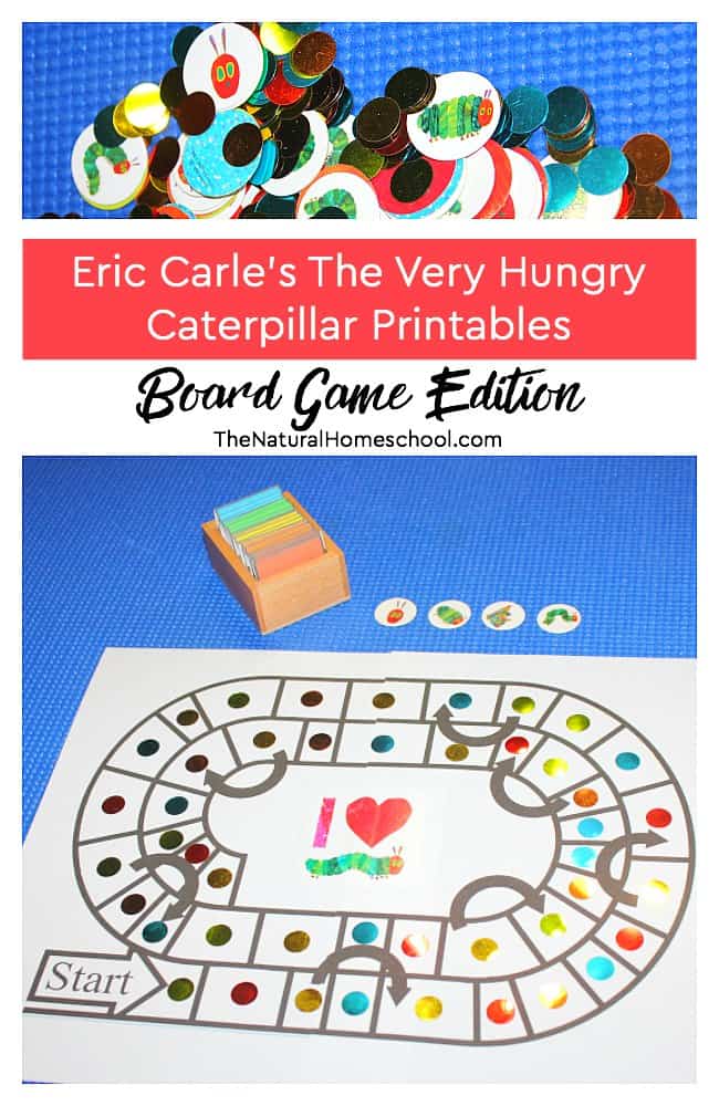 I am so excited to share with you our Eric Carle The Very Hungry Caterpillar printables ~ Board Game Edition.