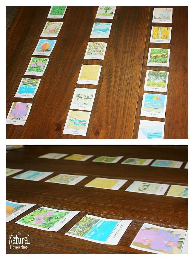 We love Summer! Here are some really fun Summer activities for kids with 3 Part Cards! You can get these awesome free Montessori printables to introduce your kids to summer words. But we go a step beyond that with a fun game. See? Montessori is for everyone!