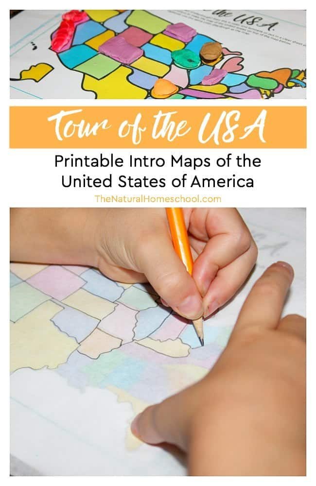 If you have young kids just learning about the great country of the United States, then this Tour of the USA post is the one you need! This is the perfect intro to the map of the United States of America! In this post, you will get three awesome activities a double map of the United States and a coloring book! Kids will love this lesson because it is hand-on and fun!