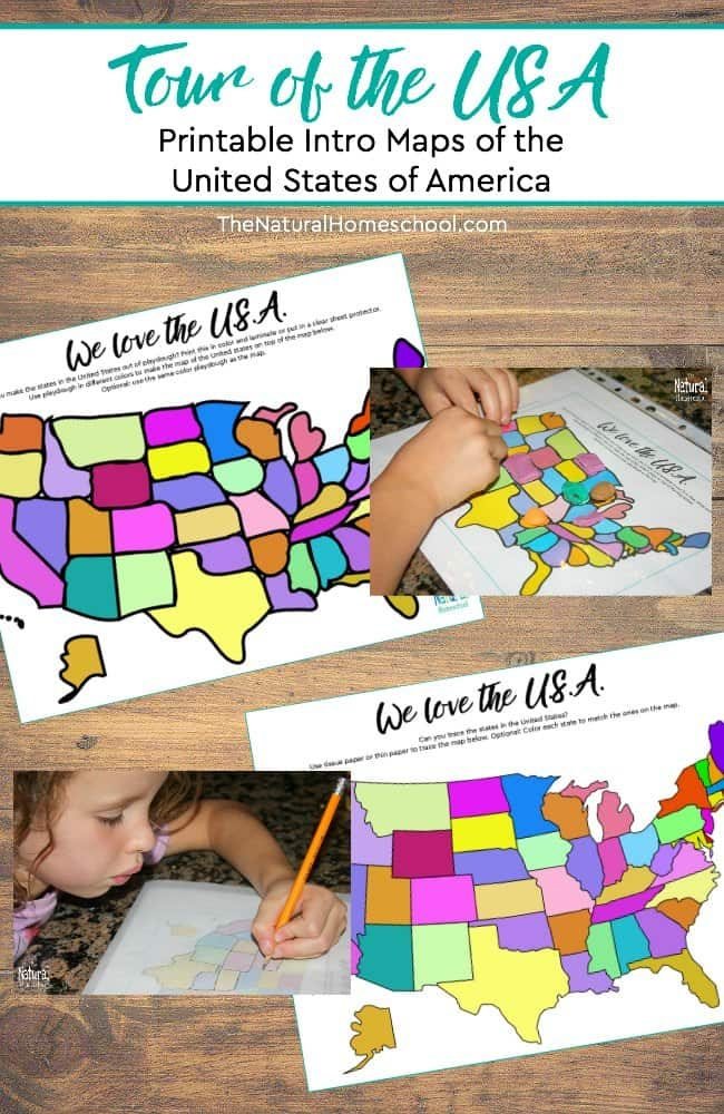 If you have young kids just learning about the great country of the United States, then this Tour of the USA post is the one you need! This is the perfect intro to the map of the United States of America! In this post, you will get three awesome activities a double map of the United States and a coloring book! Kids will love this lesson because it is hand-on and fun!