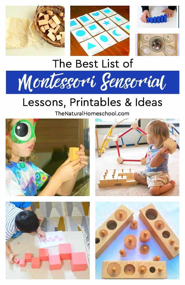 In this post, we show you the best list of Montessori Sensorial lessons, printables and ideas! You will be loving this post so much that you will want to bookmark it for frequent reference.