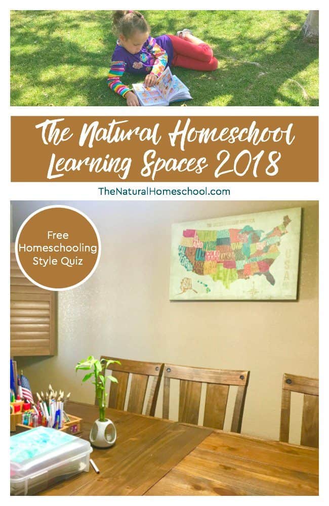In this post, like we do every year, we share with you The Natural Homeschool Learning Spaces 2018! You can also try this free Homeschooling Style Quiz for you to take and learn more about 7 different homeschooling methods and which ones go best with your personality and your children's. Come and take a look!