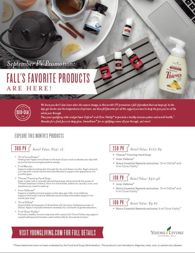 September Is Here Young Living Essential Oils Promotion The