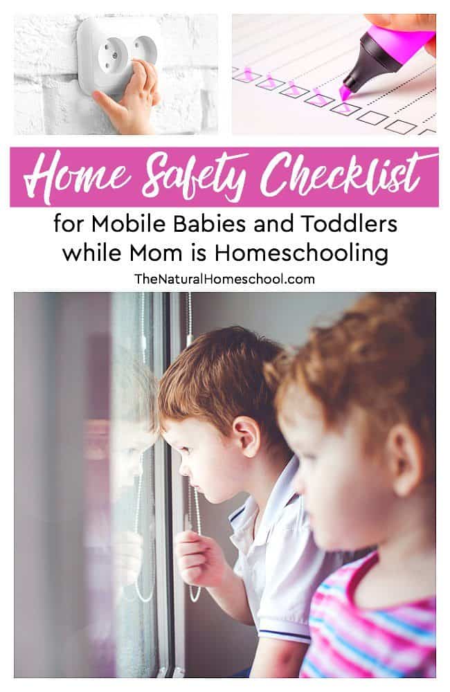 When you are busy homeschooling your older kids, safety for toddlers can be at risk. But it doesn't have to be! In this post, we will share a Home Safety Checklist for young kids while Mom is homeschooling. I hope you find it helpful!