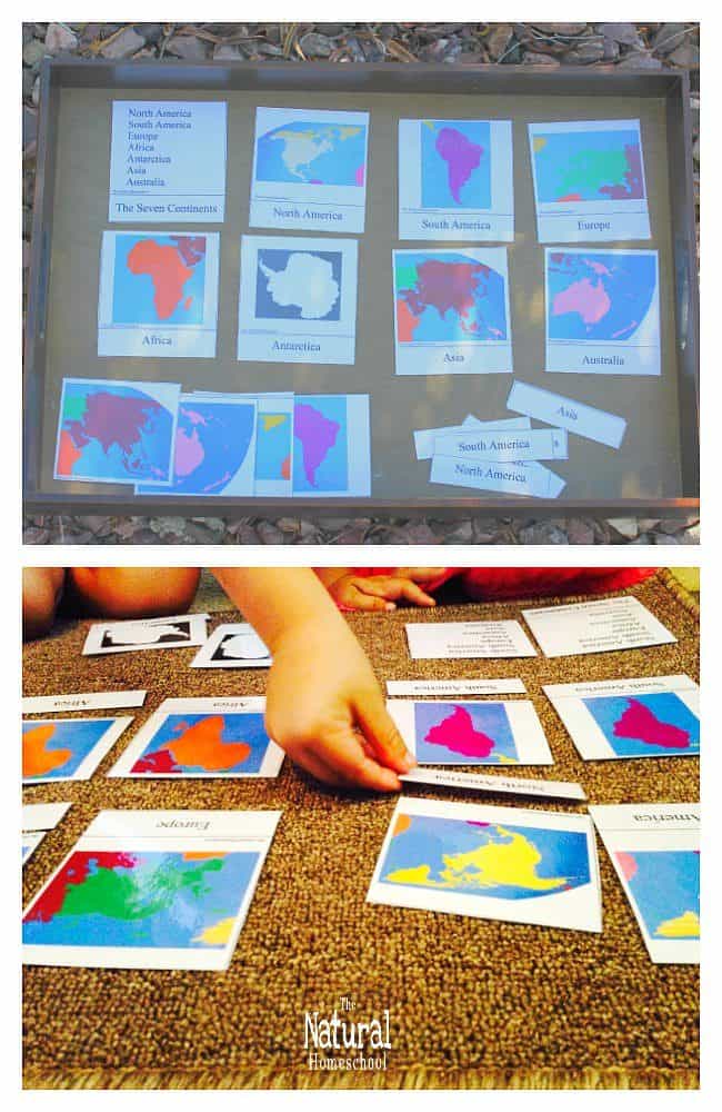 Our post is about the 7 continents of the world and some fun activities that include a set of free printable 3-part cards that will teach kids the continent names, shape and location on a world map.
