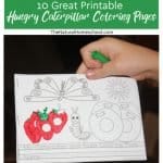 Learning the days of the week, story sequencing, the butterfly life cycle, food names and more; it is a fantastic educational story and resource. So, without further ado, here are 10 of the greatest printable hungry caterpillar coloring pages in the world!
