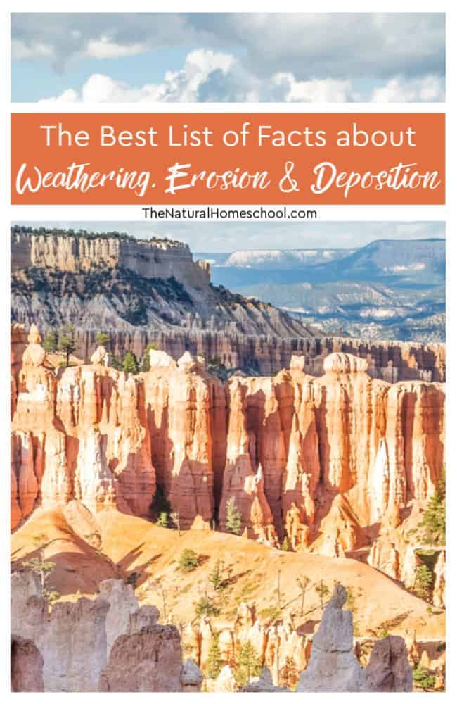 These ideas on how erosion occurs, how deposition takes place or the different ways that weathering occurs are wonderful and very helpful. Take a look at The Best List of Facts about Weathering, Erosion and Deposition in the World!