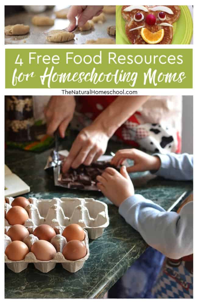 Come get these 4 free food resources for homeschooling moms! They are helpful and life-changing!