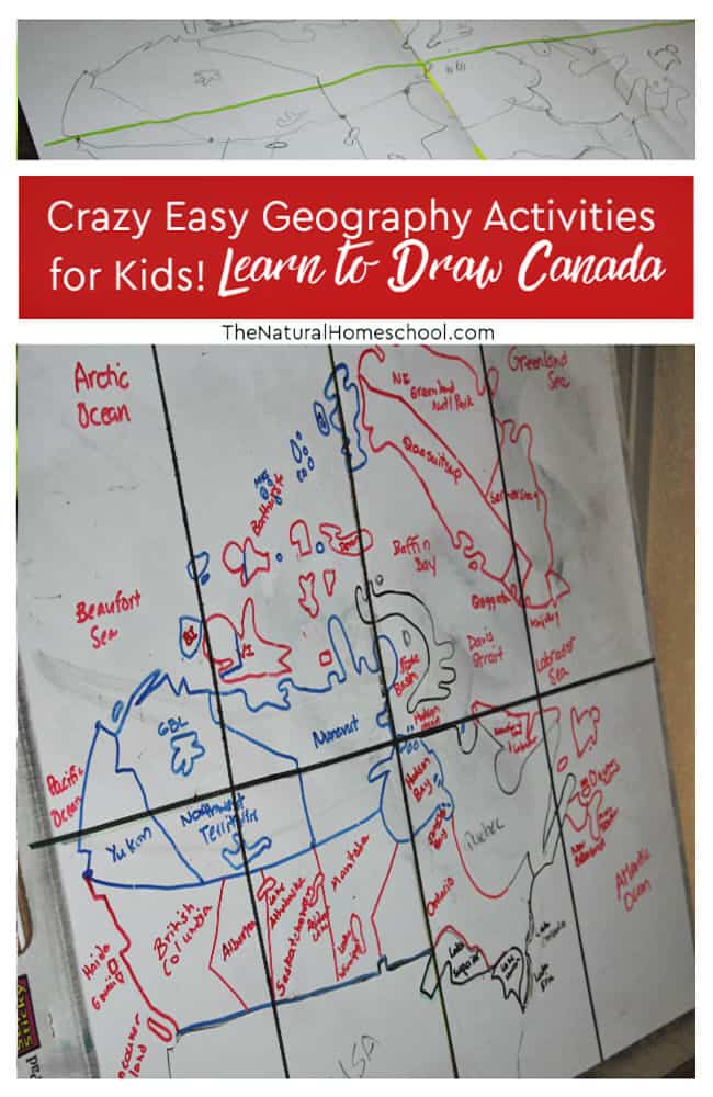 Come and take a look at these amazing Geography activities for kids where I show you how my kids learned to draw Canada from scratch and how your kids can, too.