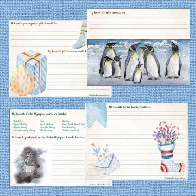 Our high quality Winter themed printable journal is just the thing to have! Come and take a look at how to make a beautiful Winter scene printable journal!