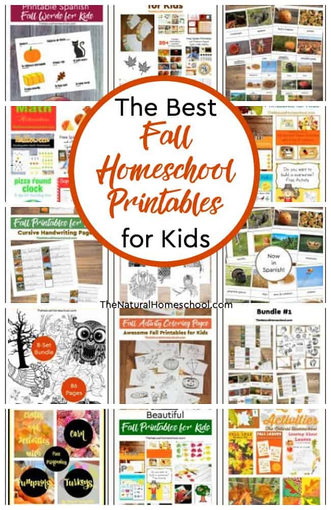 The Best Fall Homeschool Printables for Kids - The Natural Homeschool