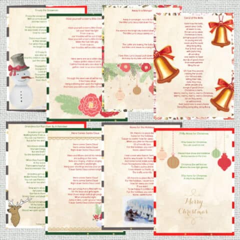 Nostalgic Christmas Carols Printable Book Bundle - The Natural Homeschool
