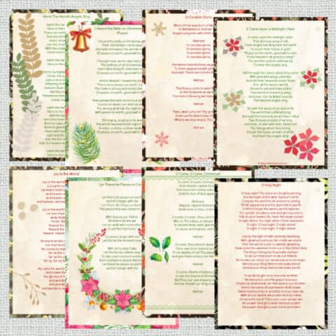 Nostalgic Christmas Carols Printable Book Bundle - The Natural Homeschool