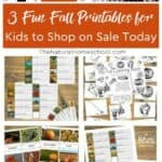 Our shop has three fall resources on sale to help you add seasonal fun to your lessons. Whether you are looking for coloring activities, handwriting practice, or lessons with printables included, take a look at these favorites!